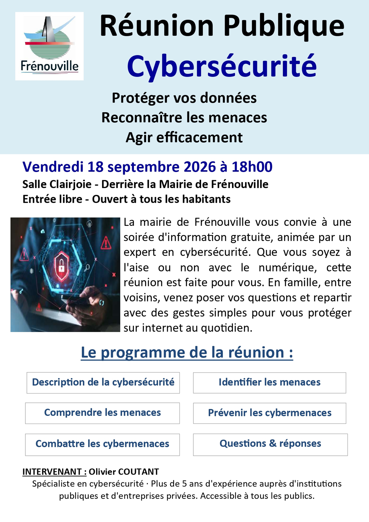 Réunion publique Cybersécurité